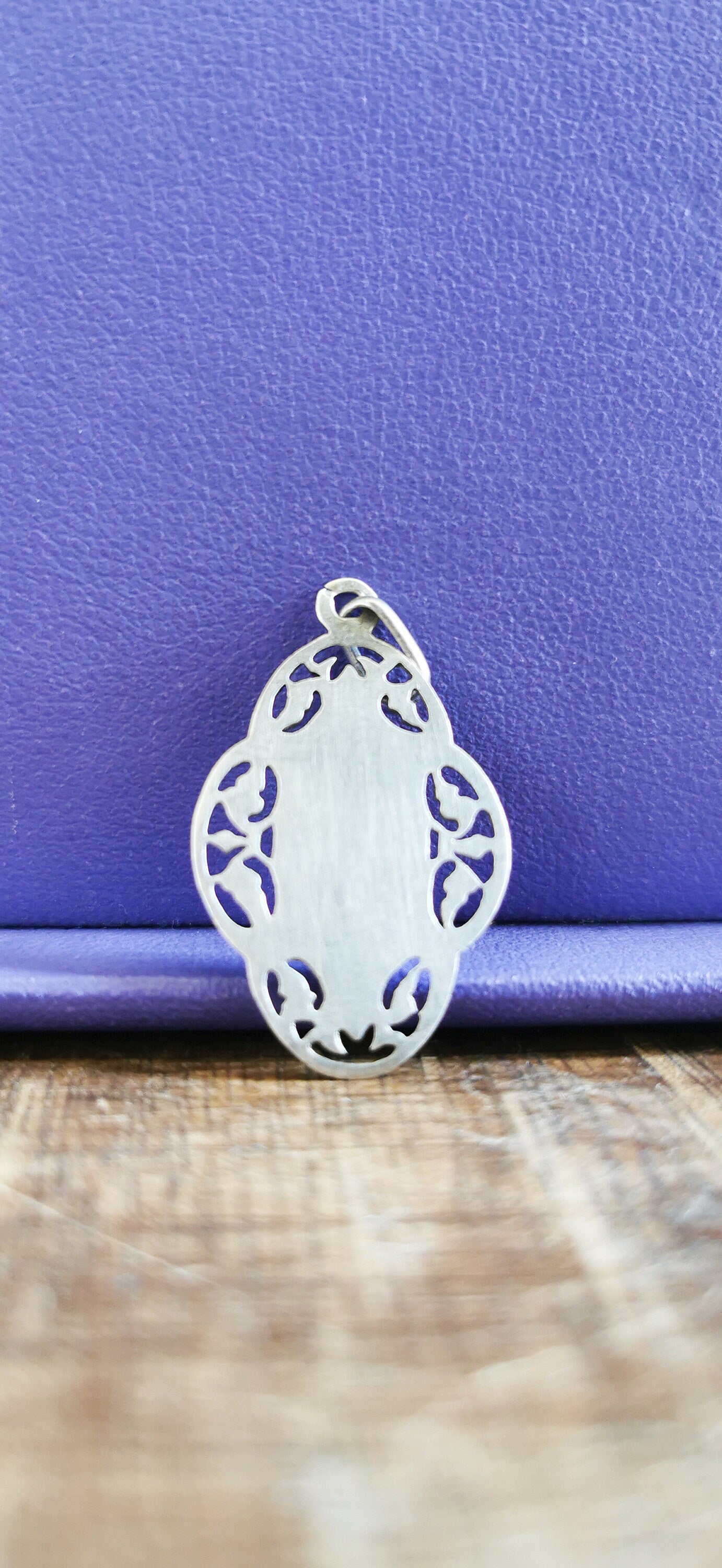 Delicate French Silver Religious Medal