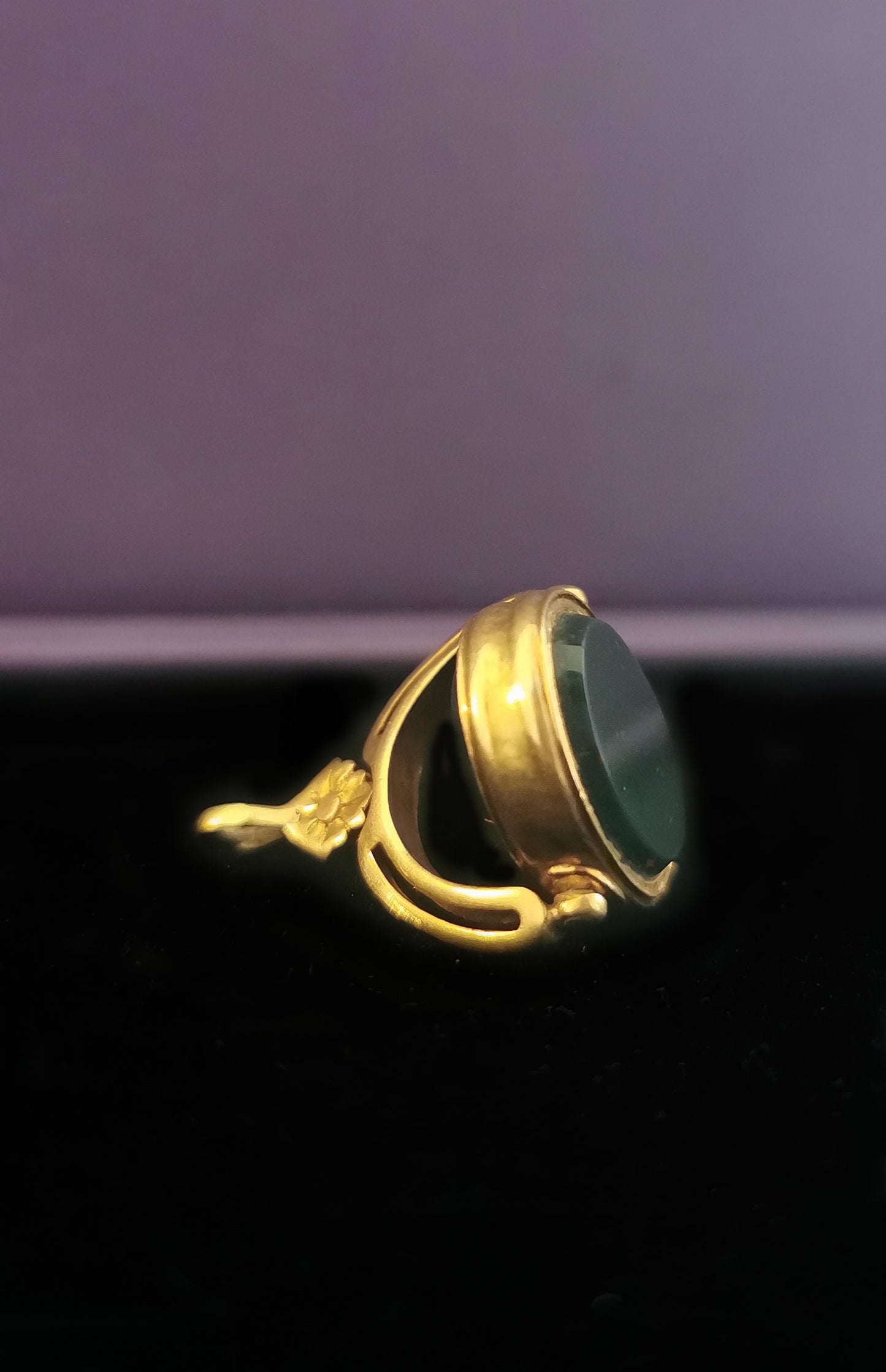 1920 Antique 18ct Gold Bloodstone Spinner Fob  Antique 18K fob pendant gift for Her Antique Fob gift for him