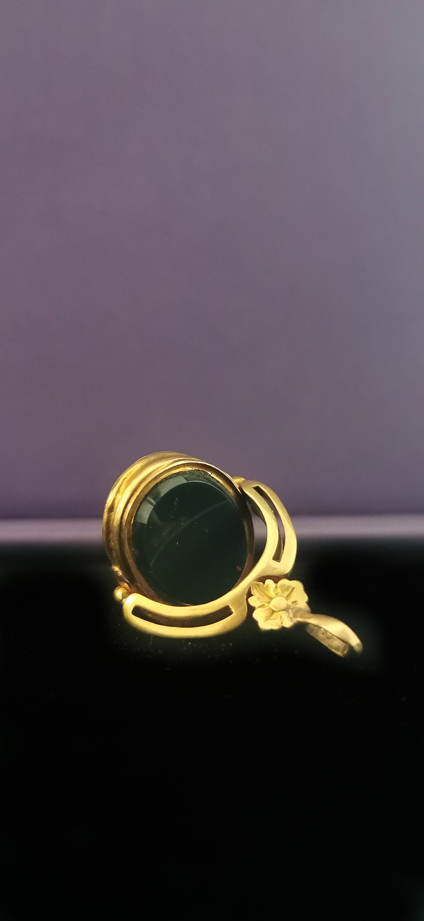 1920 Antique 18ct Gold Bloodstone Spinner Fob  Antique 18K fob pendant gift for Her Antique Fob gift for him