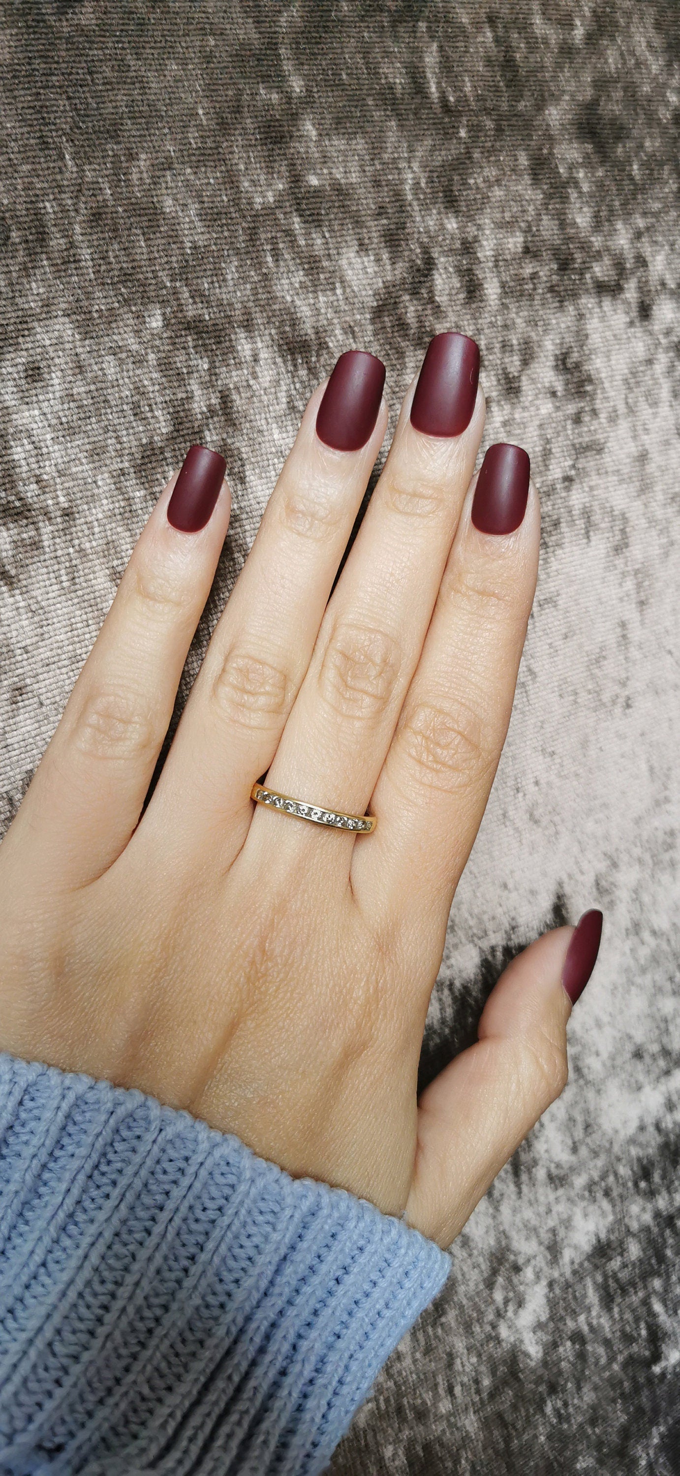 18 ct Half Eternity Gold and Diamond ring Antique 18 k diamond ring Vintage Half eternity ring diamond and gold promise ring Wedding ring