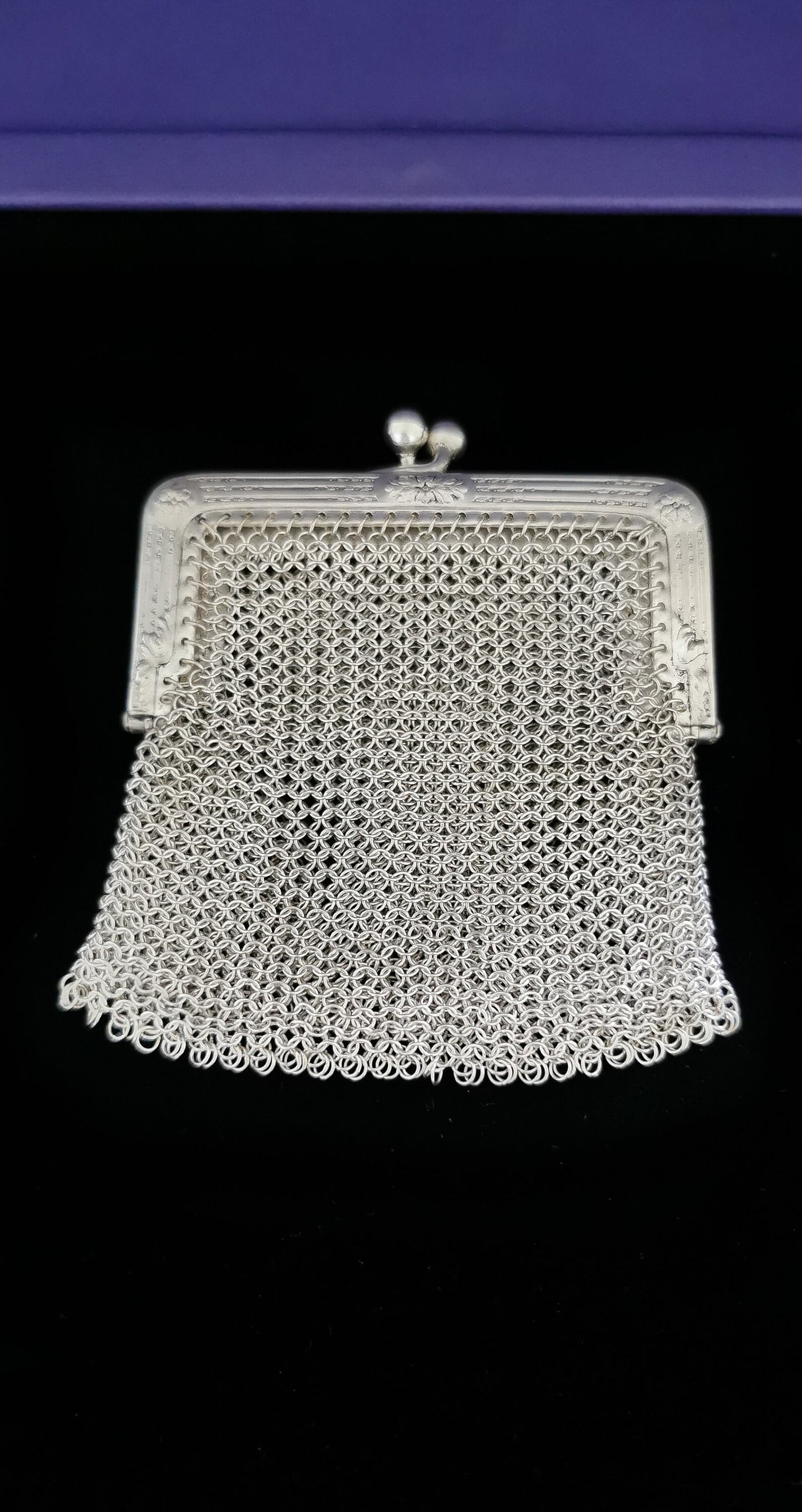 XIX century French Silver Wallet from the late Victorian Art Nouveau Period Antique Napoleon III French silver wallet