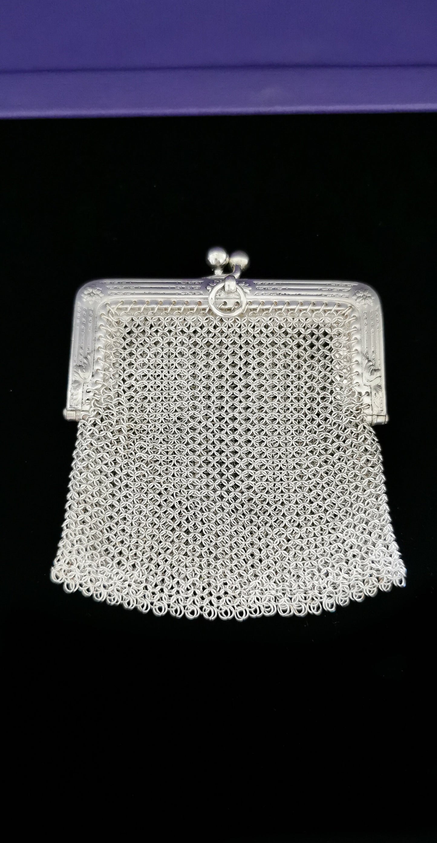XIX century French Silver Wallet from the late Victorian Art Nouveau Period Antique Napoleon III French silver wallet
