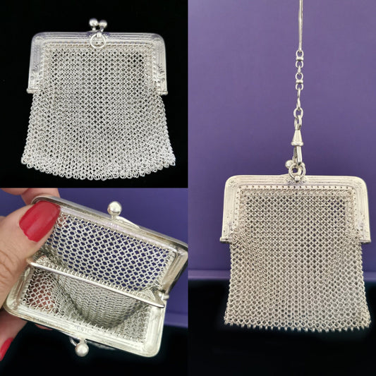 XIX century French Silver Wallet from the late Victorian Art Nouveau Period Antique Napoleon III French silver wallet