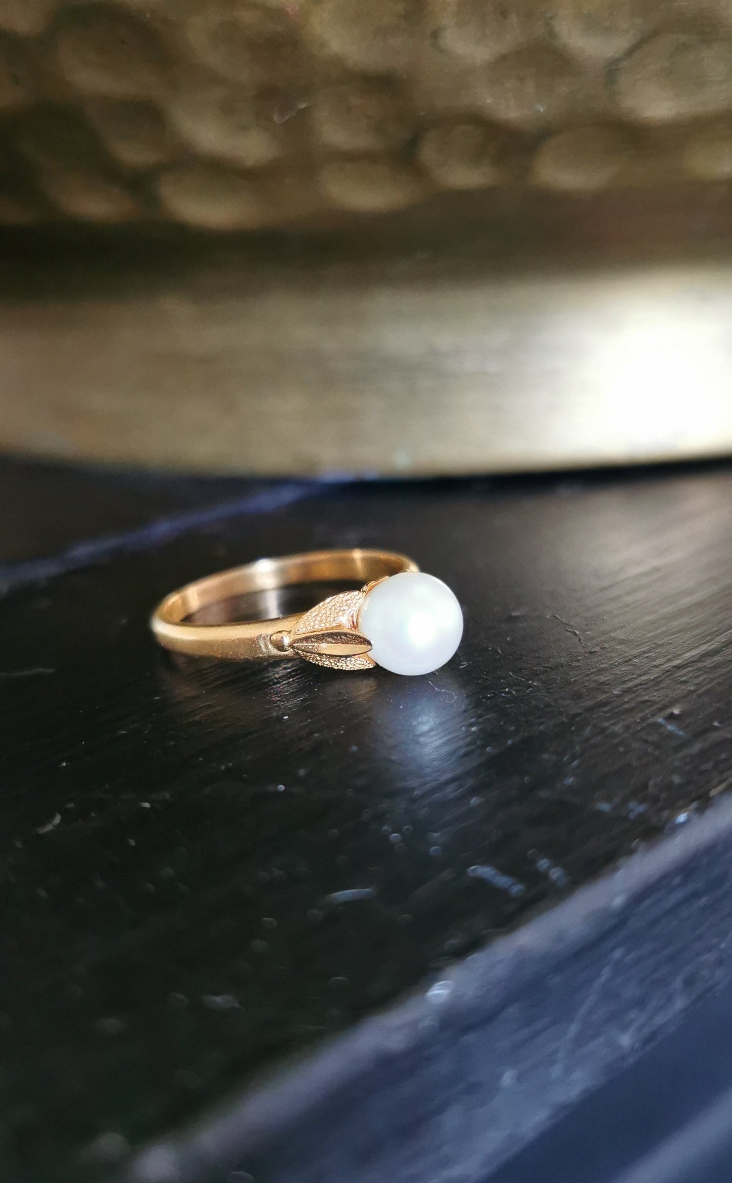 18K Antique 1900s Pearl Ring Edwardian Pearl Ring
