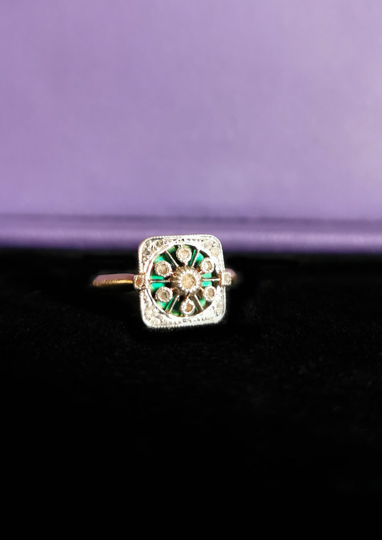 Antique 18ct gold and Diamond Ring Antique Art deco  Ring 1930s Antique Ring 18k Engagement Ring Anniversary Ring Wedding Ring