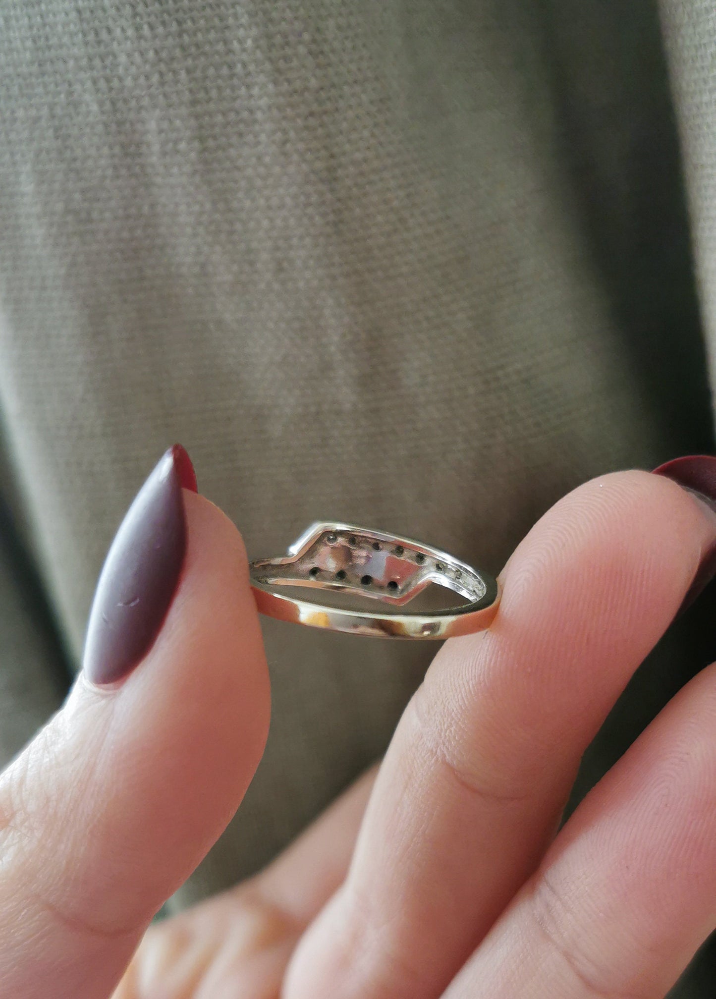 18K Black & White Diamond Gold ring Antique 18 k diamond ring Vintage diamond ring anniversary Ring Diamond ring gift for Her