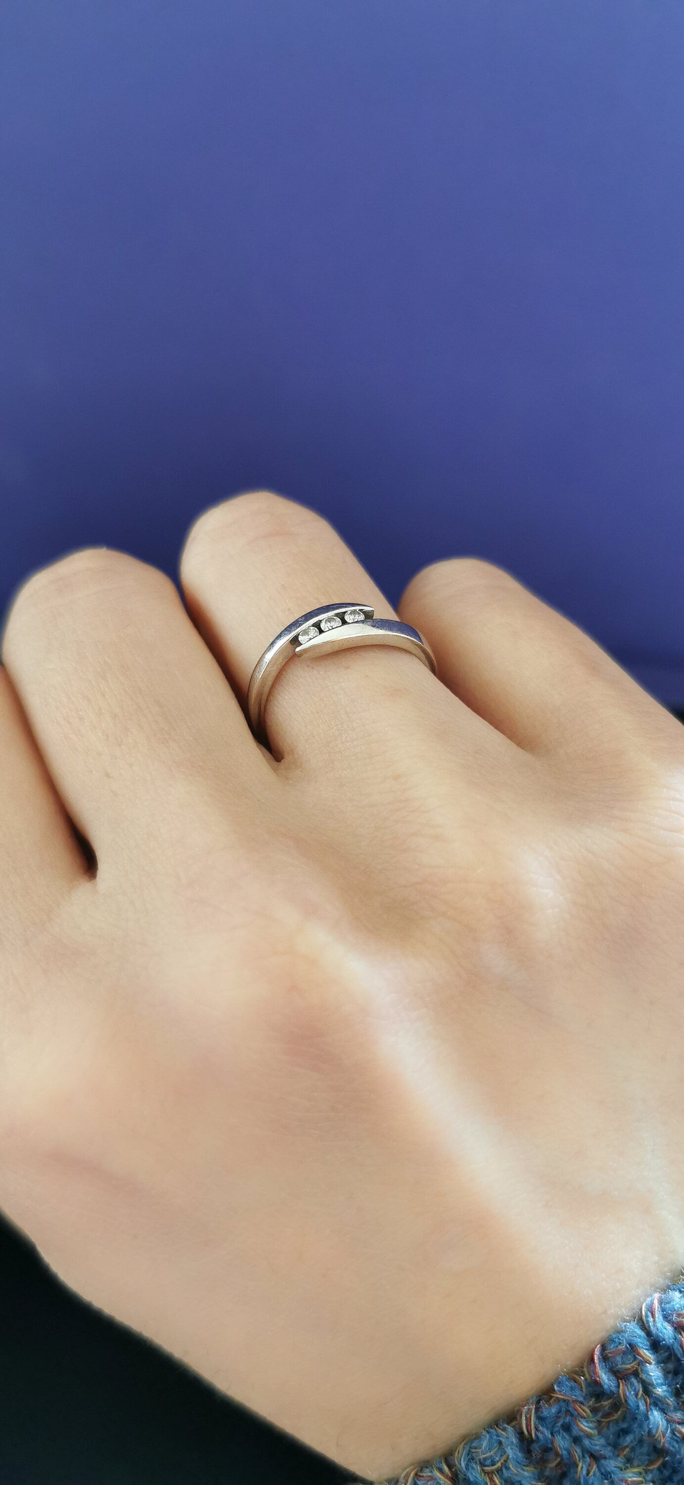 18ct Diamond Engagement Ring Vintage Diamond Ring French 18ct white gold Diamond ring Wedding Gold diamond ring French wedding ring