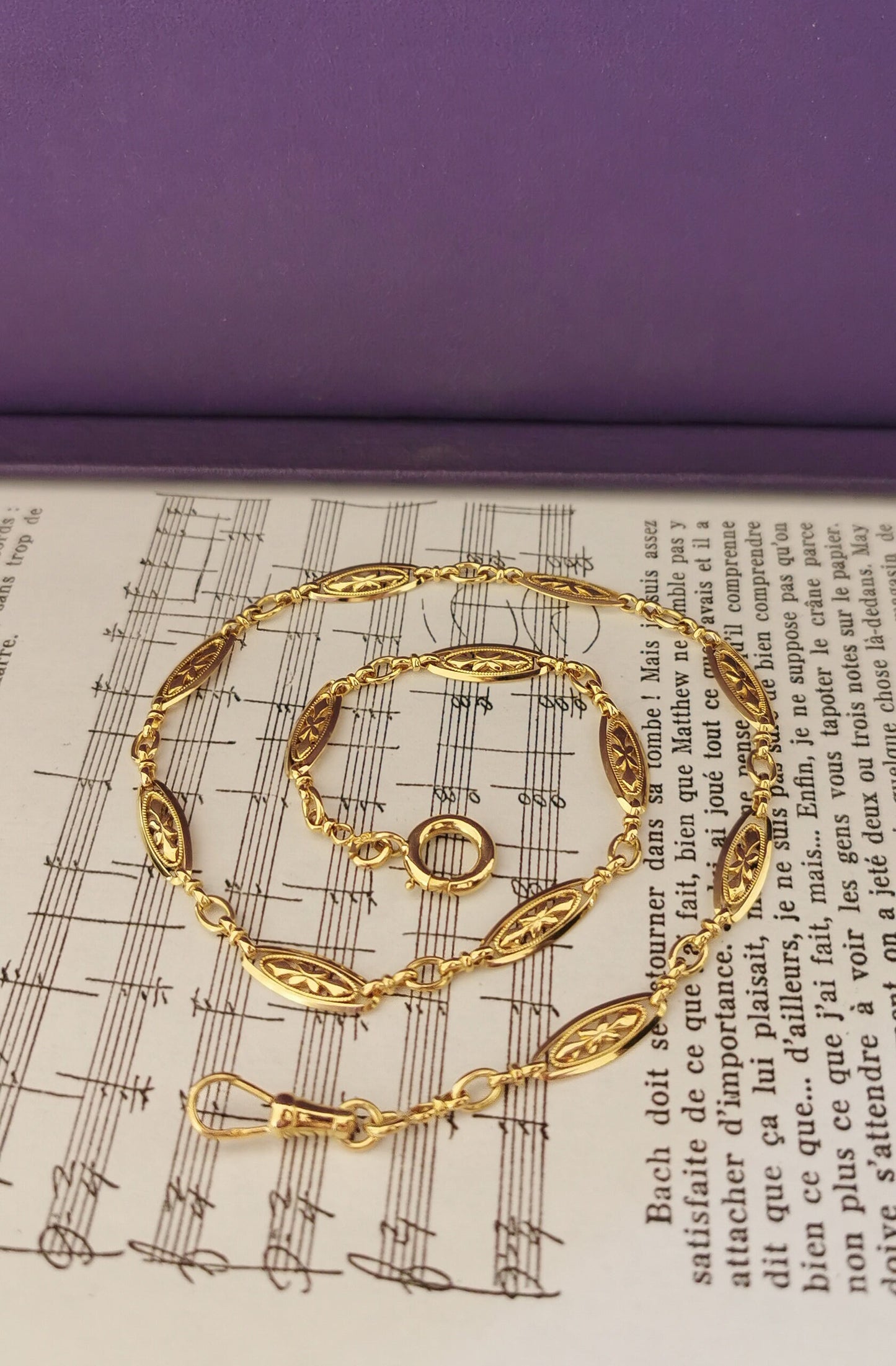 14.16g 18K Victorian Antique Gold French Chain 18K 1880s French Gold Necklace