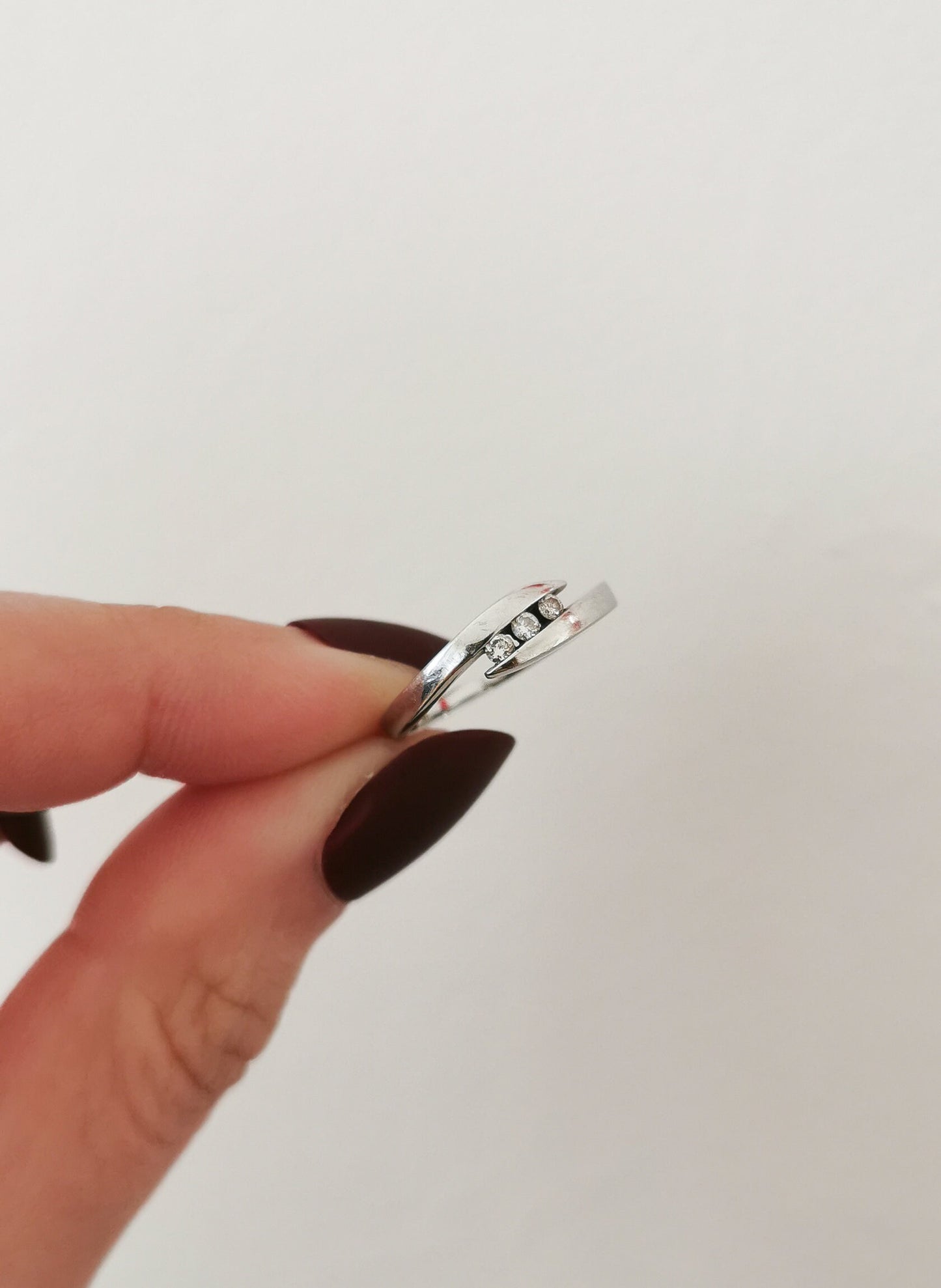 18ct Diamond Engagement Ring Vintage Diamond Ring French 18ct white gold Diamond ring Wedding Gold diamond ring French wedding ring