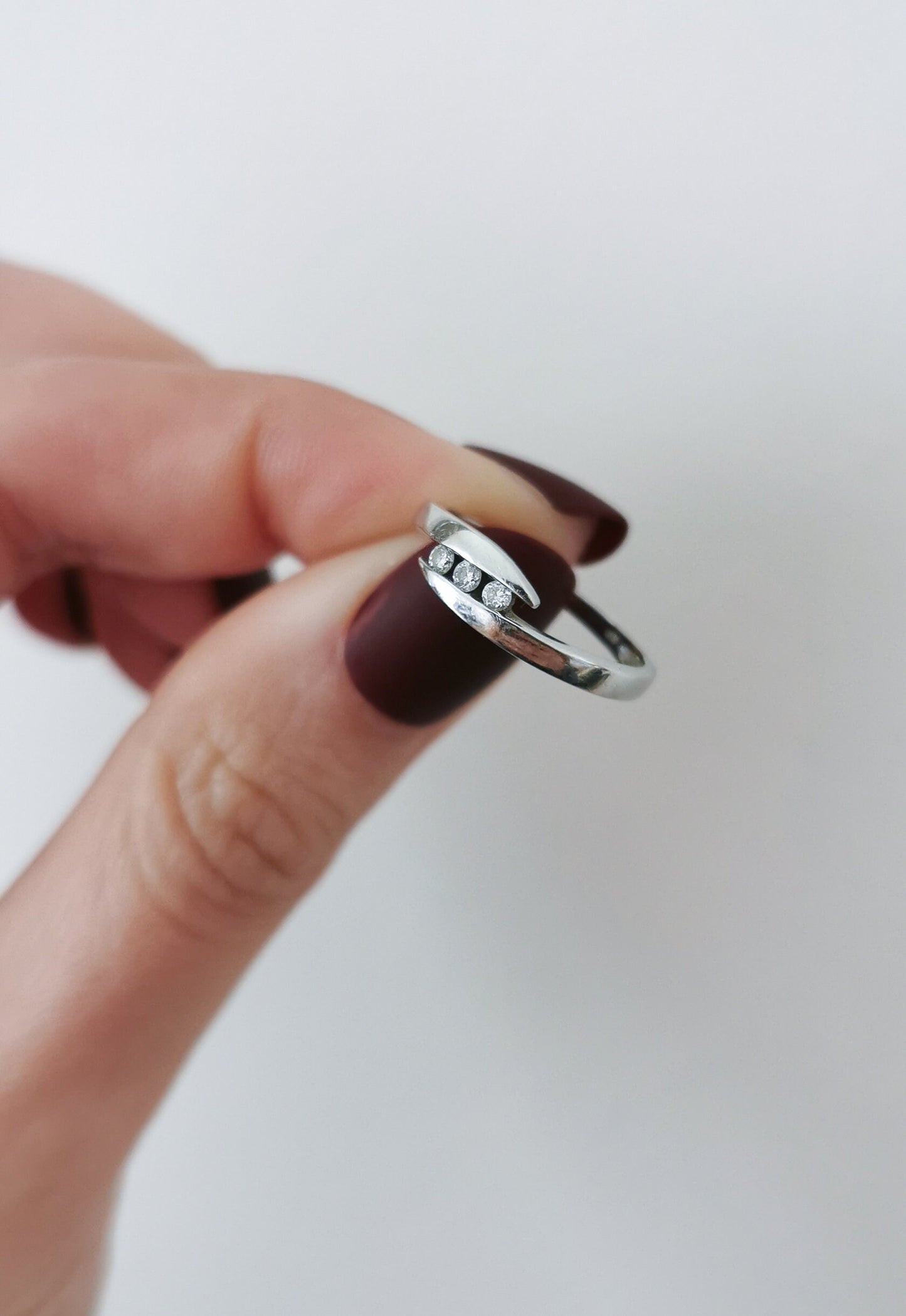 18ct Diamond Engagement Ring Vintage Diamond Ring French 18ct white gold Diamond ring Wedding Gold diamond ring French wedding ring