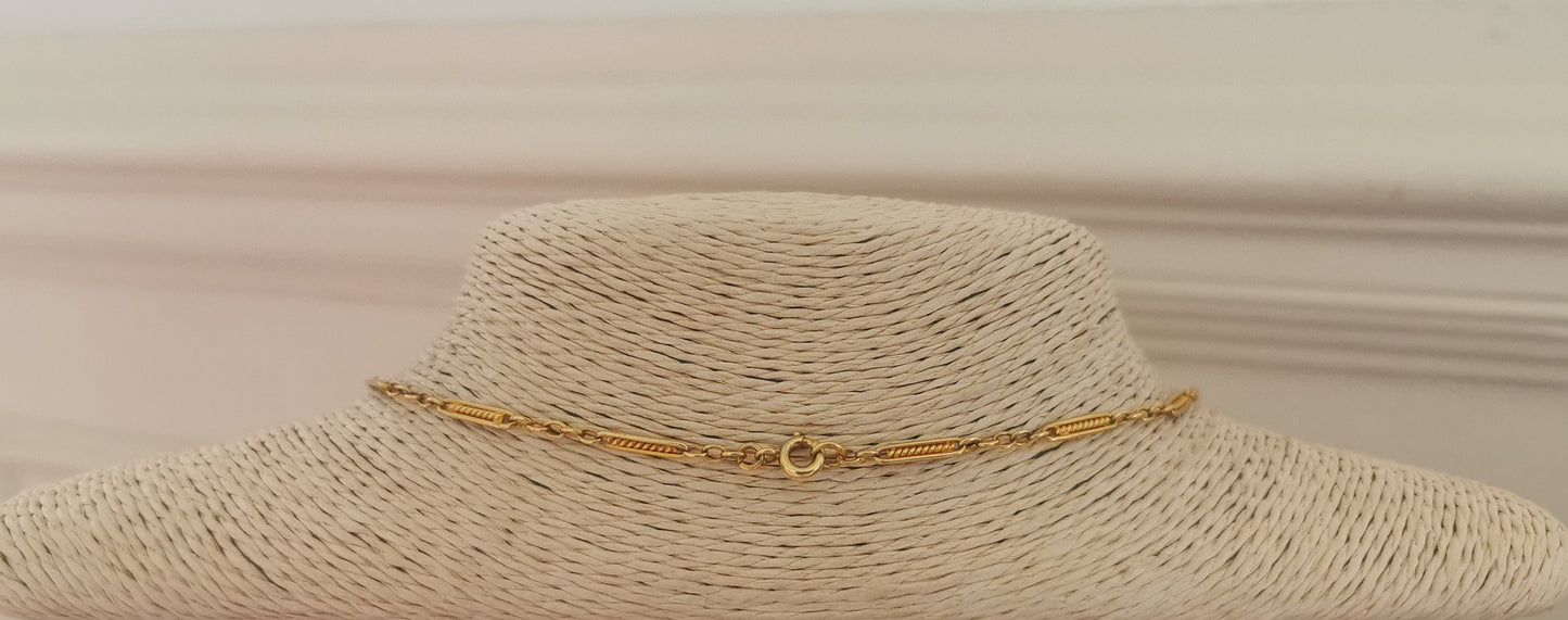 18K Edwardian Drapery Necklace 1900 Antique Drapery Necklace Antique French Gold Filigree Chain gift for her