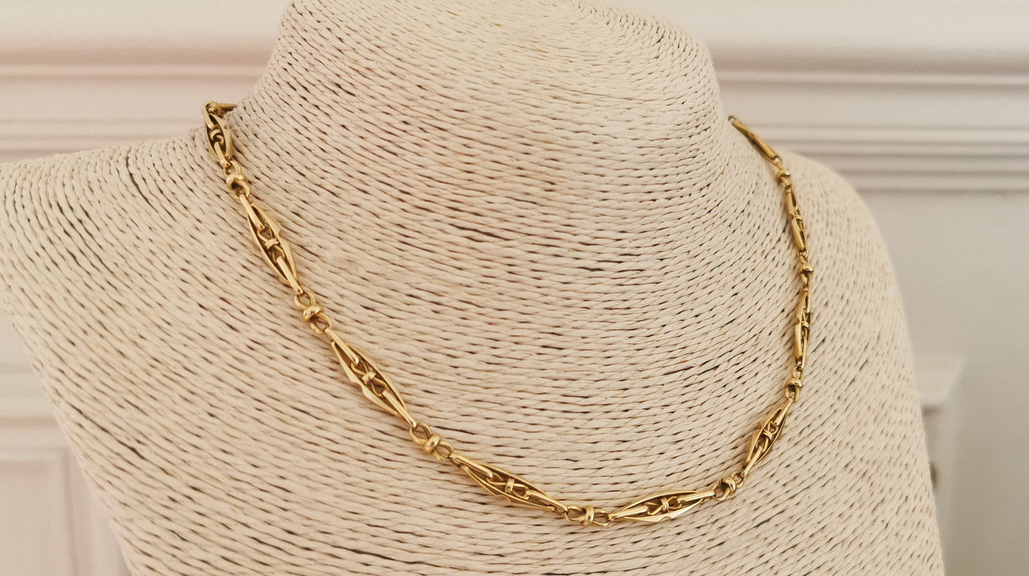 21g 18K Gold Chain Edwardian Antique Gold Chain 1900 Antique 18k Gold Watch Chain Antique Edwardian Gold Watch chain