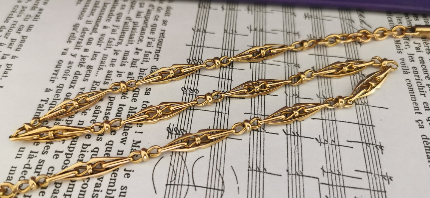 21g 18K Gold Chain Edwardian Antique Gold Chain 1900 Antique 18k Gold Watch Chain Antique Edwardian Gold Watch chain