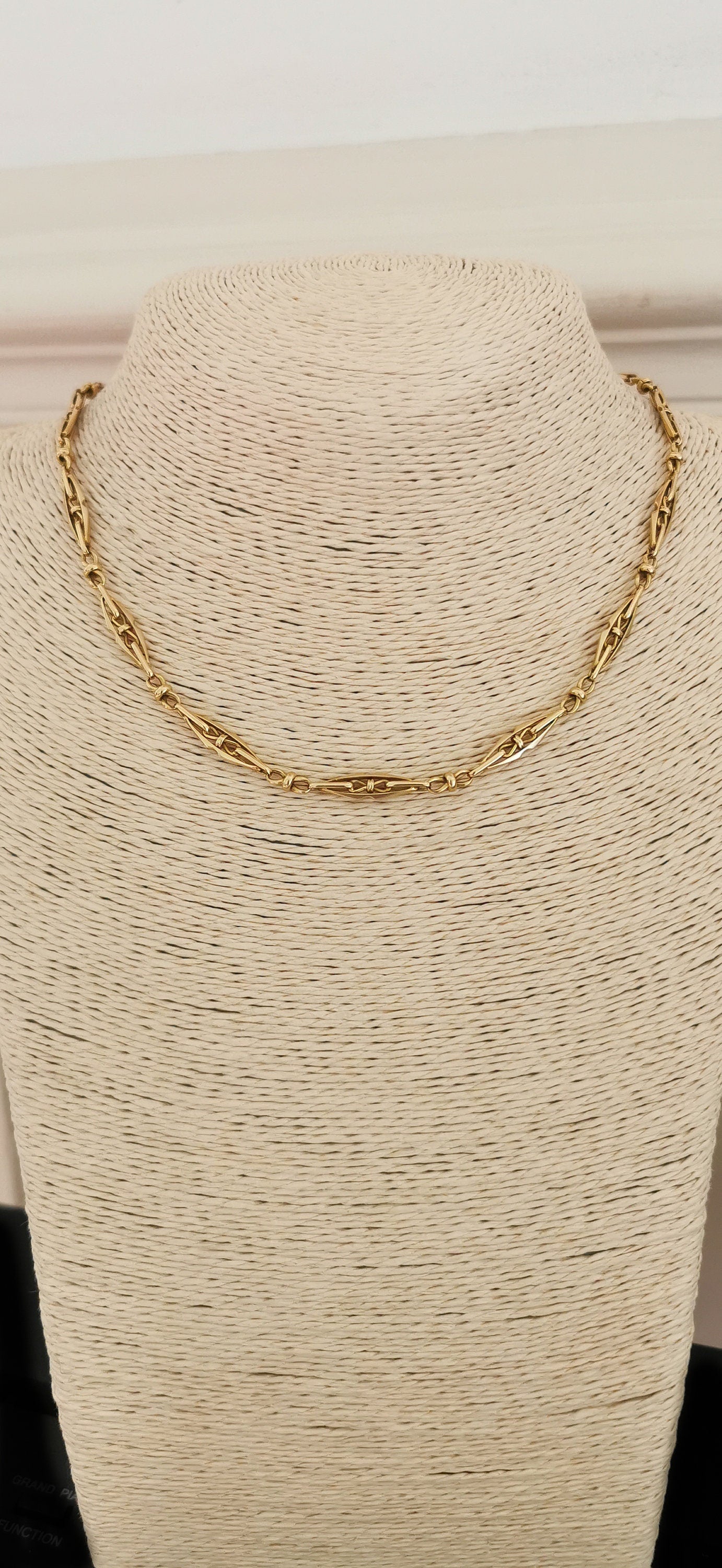 21g 18K Gold Chain Edwardian Antique Gold Chain 1900 Antique 18k Gold Watch Chain Antique Edwardian Gold Watch chain
