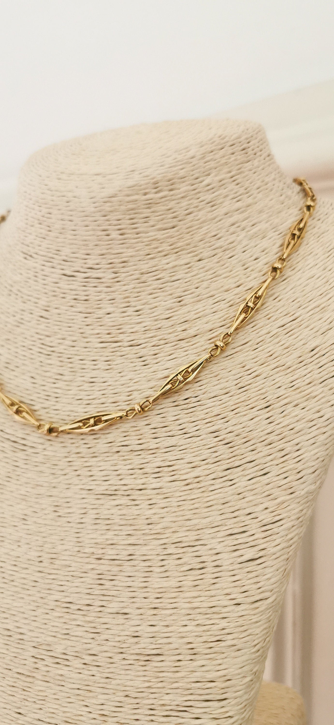 21g 18K Gold Chain Edwardian Antique Gold Chain 1900 Antique 18k Gold Watch Chain Antique Edwardian Gold Watch chain