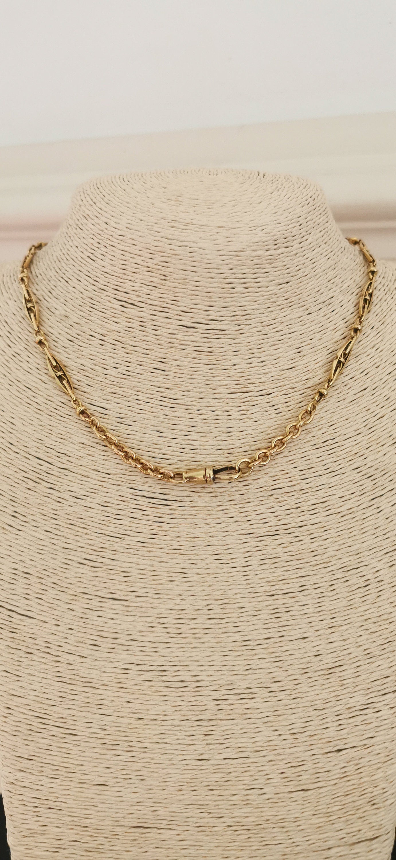 21g 18K Gold Chain Edwardian Antique Gold Chain 1900 Antique 18k Gold Watch Chain Antique Edwardian Gold Watch chain
