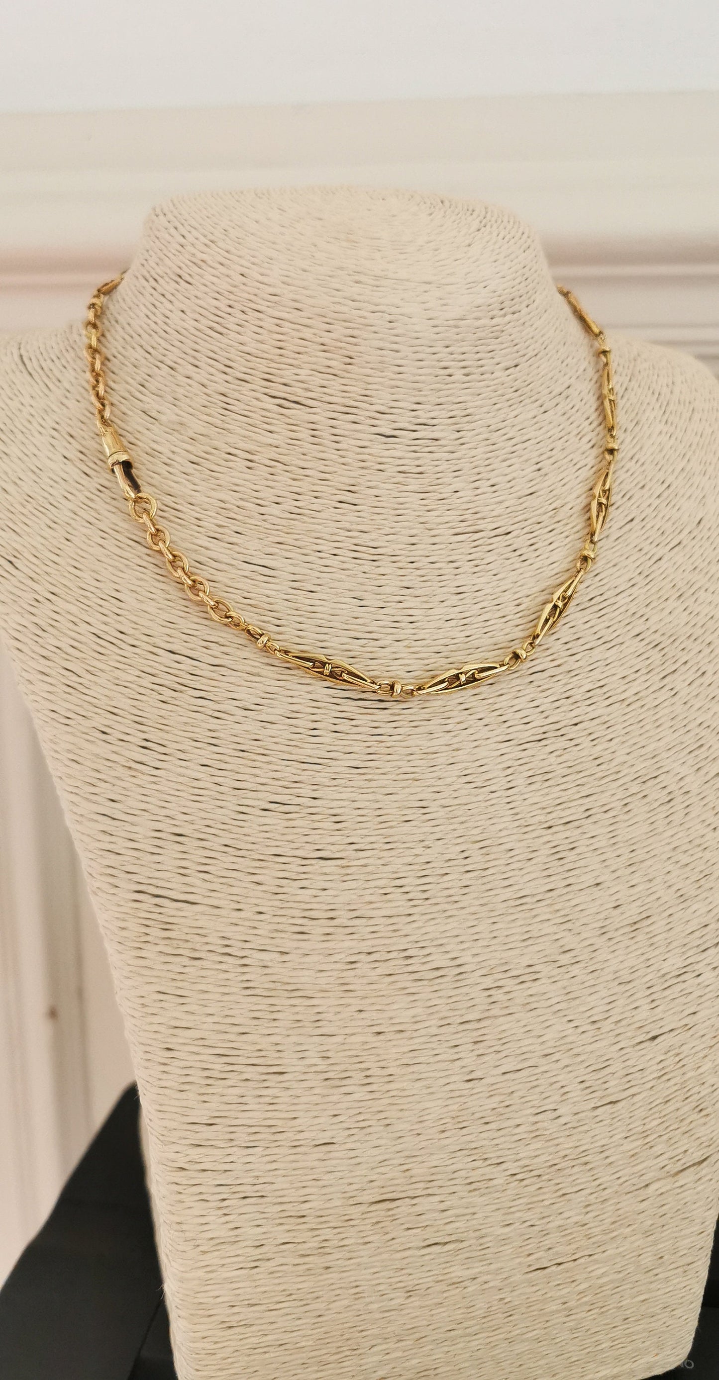 21g 18K Gold Chain Edwardian Antique Gold Chain 1900 Antique 18k Gold Watch Chain Antique Edwardian Gold Watch chain