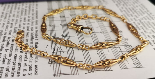 21g 18K Gold Chain Edwardian Antique Gold Chain 1900 Antique 18k Gold Watch Chain Antique Edwardian Gold Watch chain