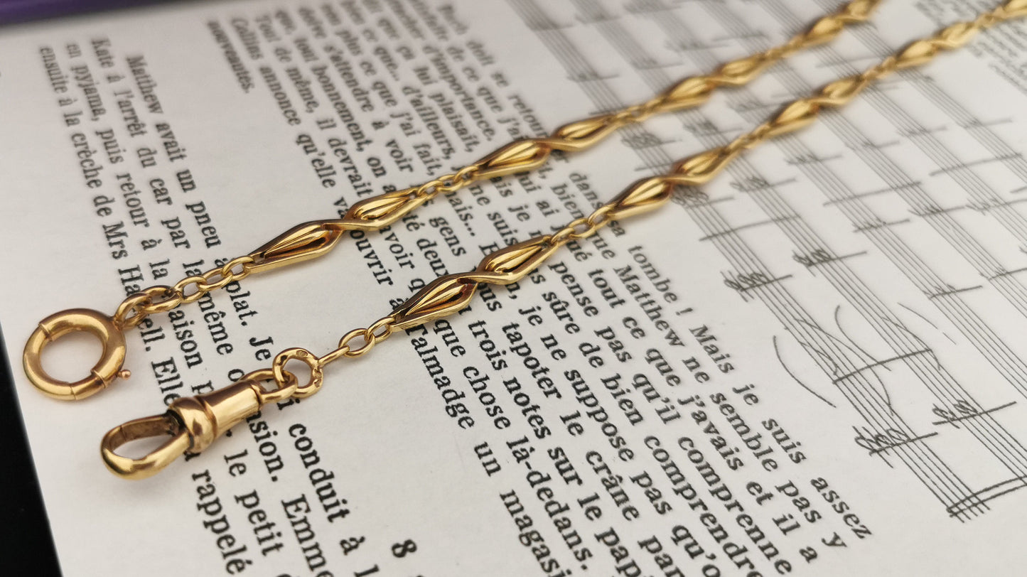 20.5g 18K Art Deco Antique Gold Watch Chain 18k Gold Necklace 18K Chain 18K Necklace Gift for Wife