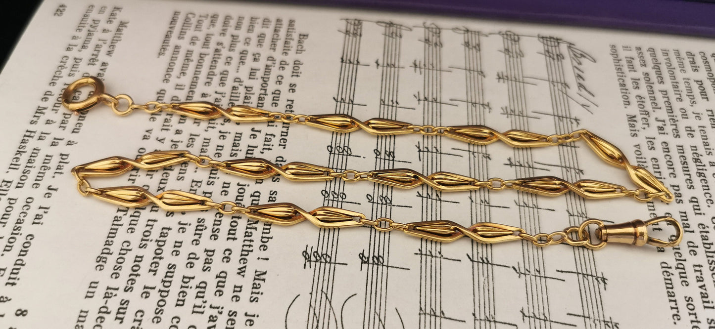 20.5g 18K Art Deco Antique Gold Watch Chain 18k Gold Necklace 18K Chain 18K Necklace Gift for Wife