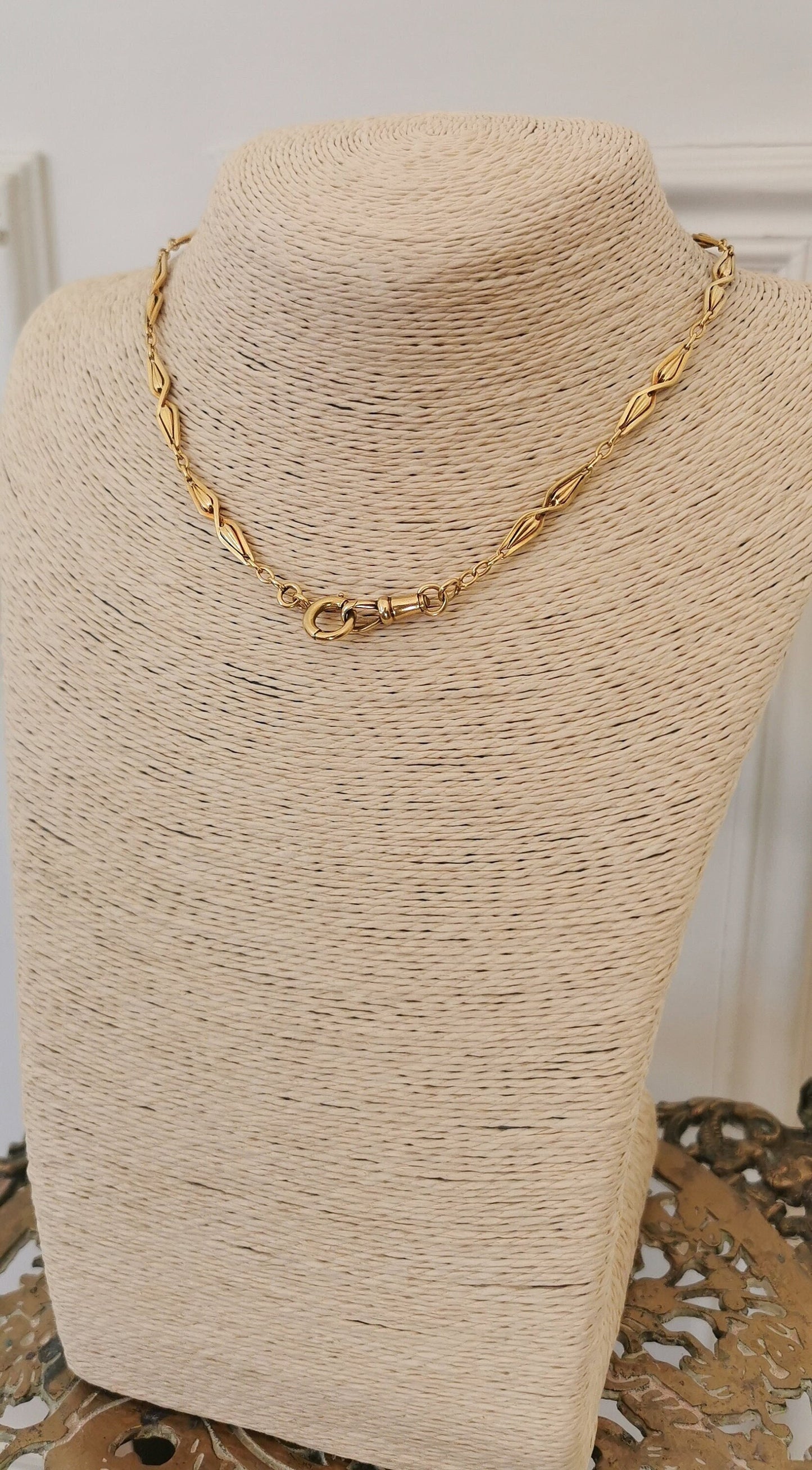 20.5g 18K Art Deco Antique Gold Watch Chain 18k Gold Necklace 18K Chain 18K Necklace Gift for Wife