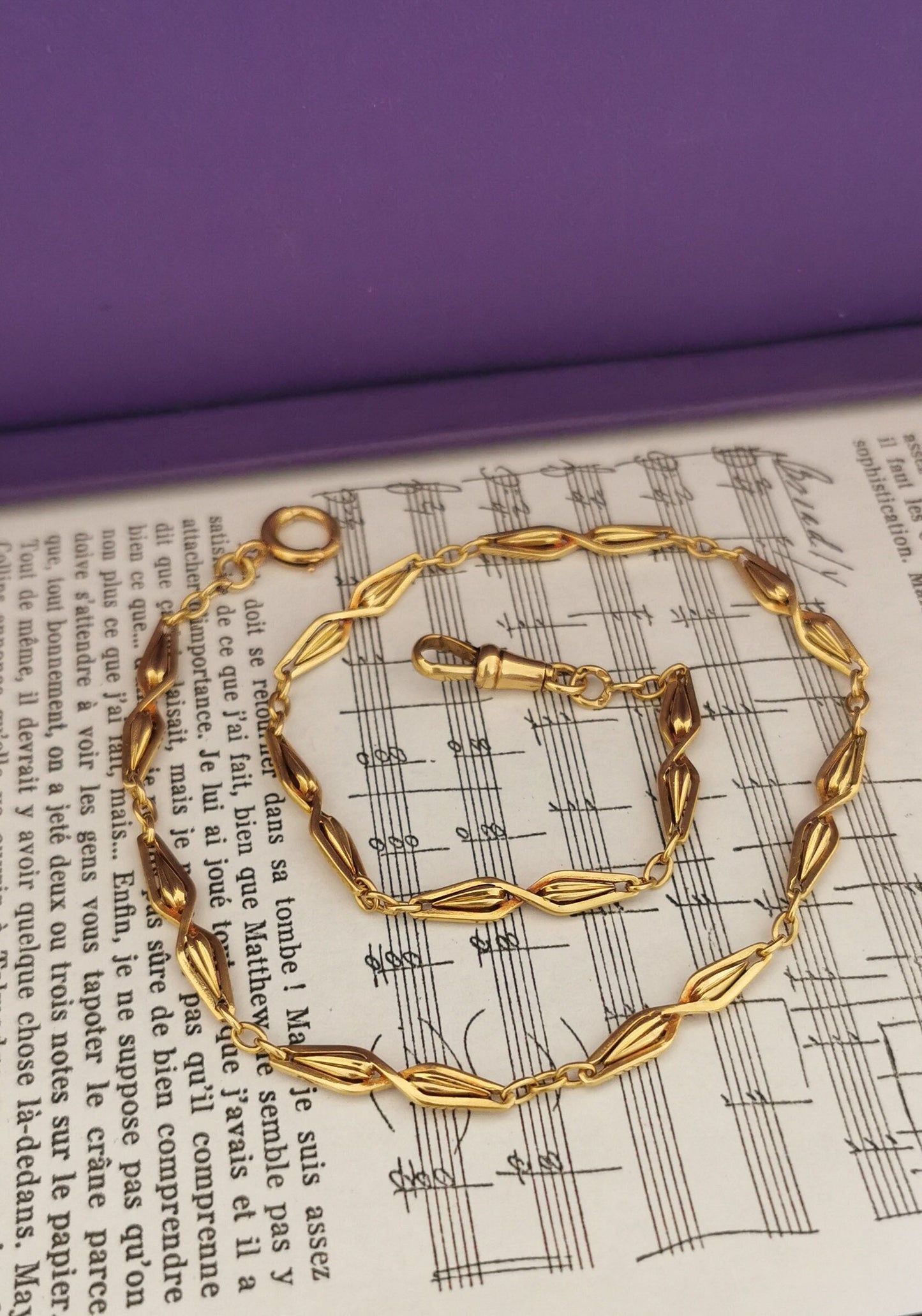 20.5g 18K Art Deco Antique Gold Watch Chain 18k Gold Necklace 18K Chain 18K Necklace Gift for Wife