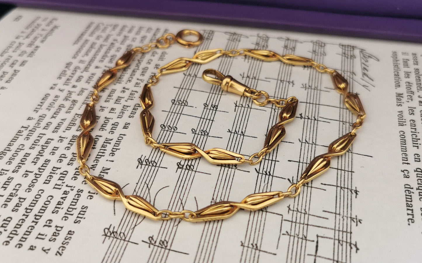 20.5g 18K Art Deco Antique Gold Watch Chain 18k Gold Necklace 18K Chain 18K Necklace Gift for Wife