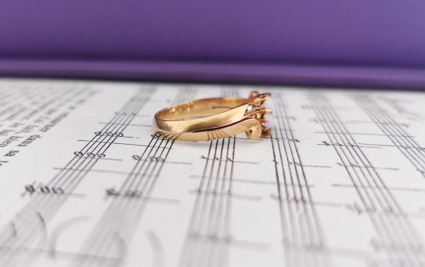 18K Antique Opal Diamond Ring Art Nouveau Ring  1900 Rose Gold ring 18K opal ring Antique diamond ring Antique Gold Opal ring gift for wife