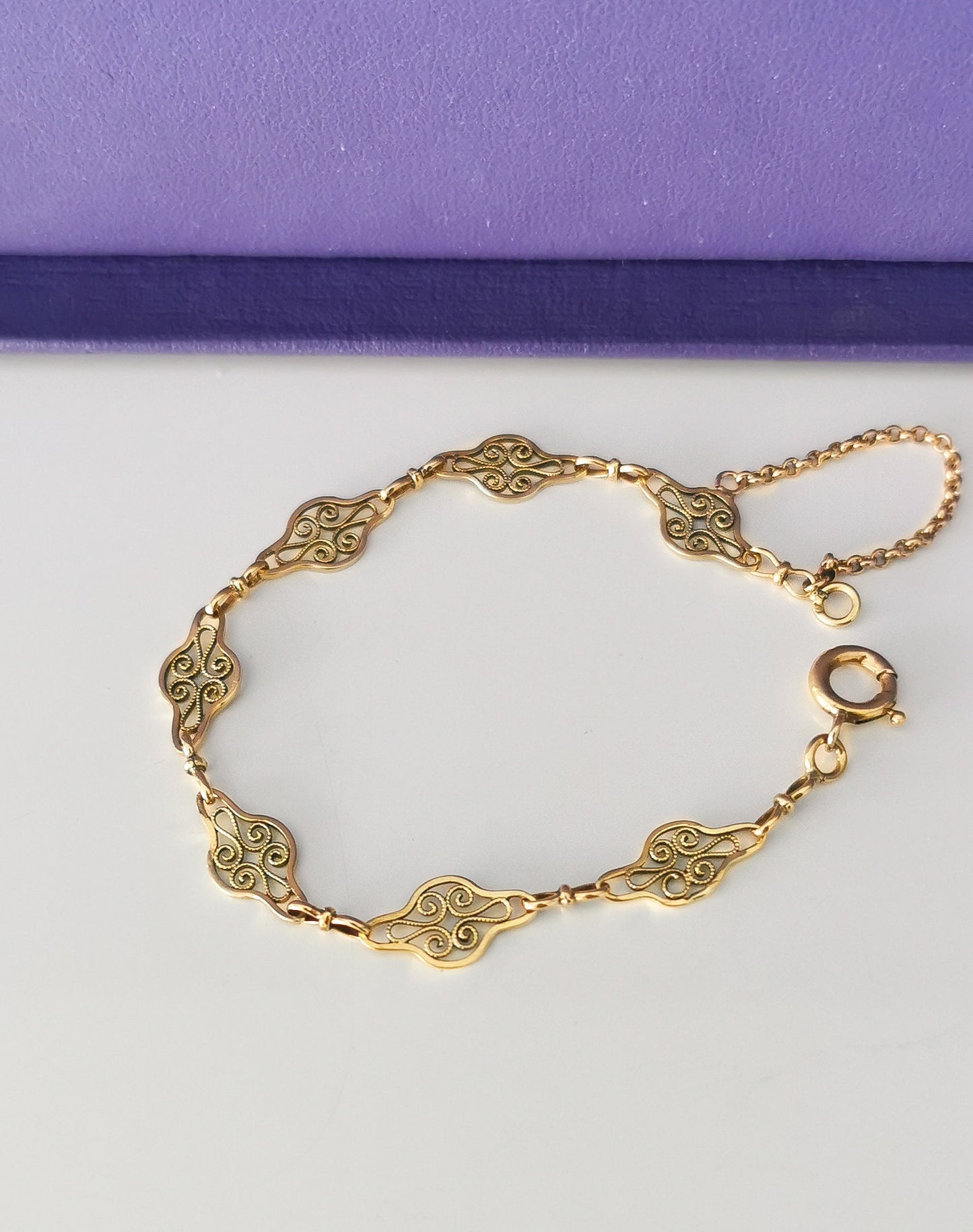 18K Antique Bracelet 18K gold bracelet Filigree bracelet Antique bracelet gift for wife 18K bracelet