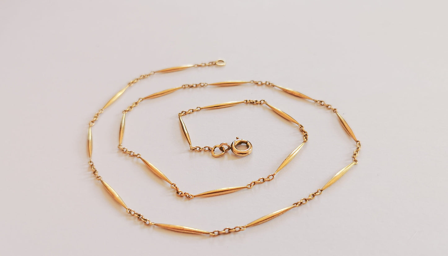 18K Antique Necklace 1900 Antique French gold Chain Gold Necklace Gold Chain gift for wife Antique Necklace gift for her