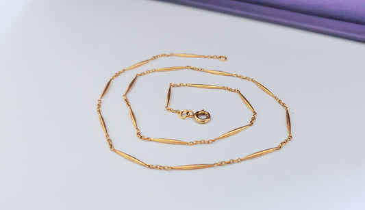 18K Antique Necklace 1900 Antique French gold Chain Gold Necklace Gold Chain gift for wife Antique Necklace gift for her