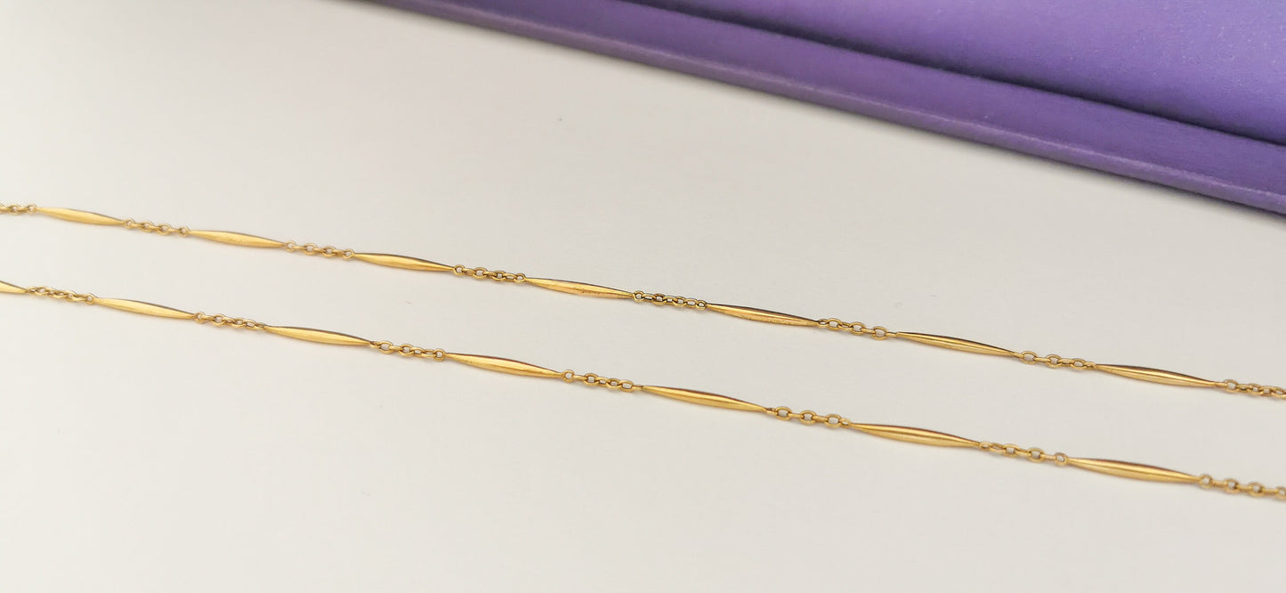 18K Antique Necklace 1900 Antique French gold Chain Gold Necklace Gold Chain gift for wife Antique Necklace gift for her