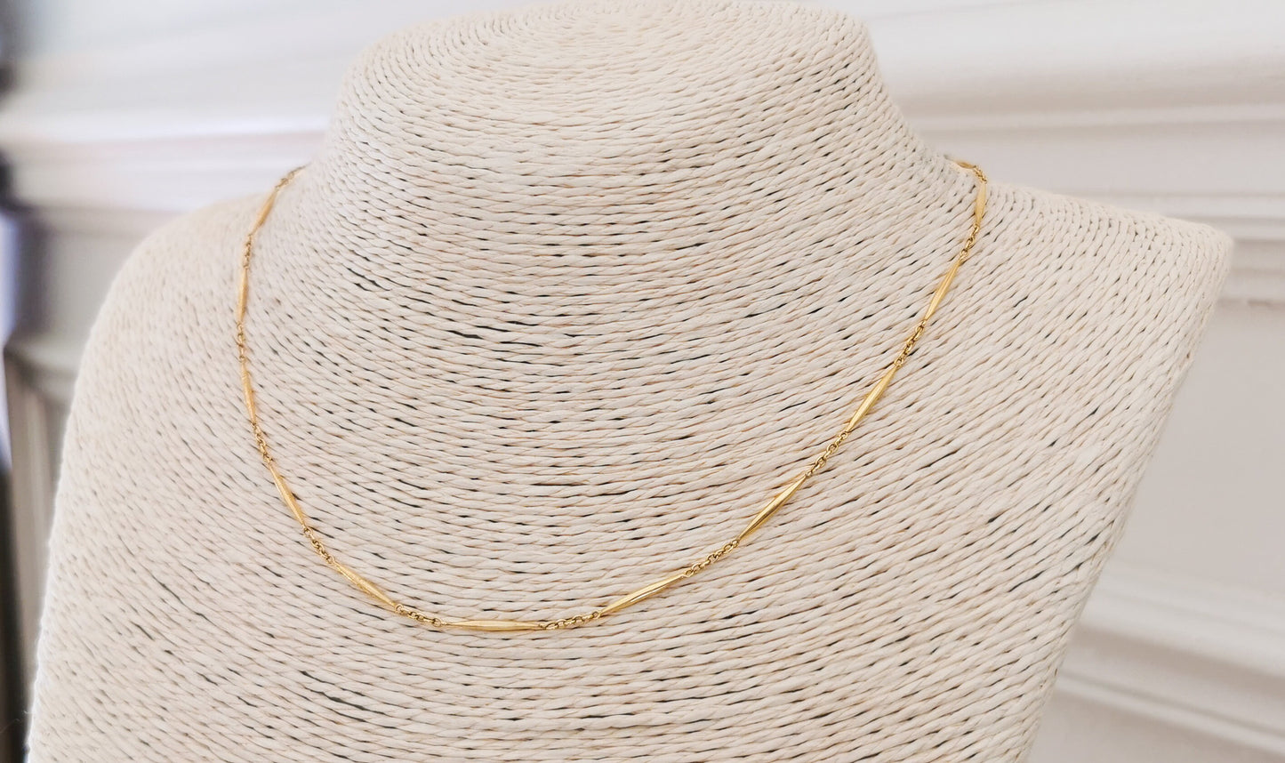 18K Antique Necklace 1900 Antique French gold Chain Gold Necklace Gold Chain gift for wife Antique Necklace gift for her