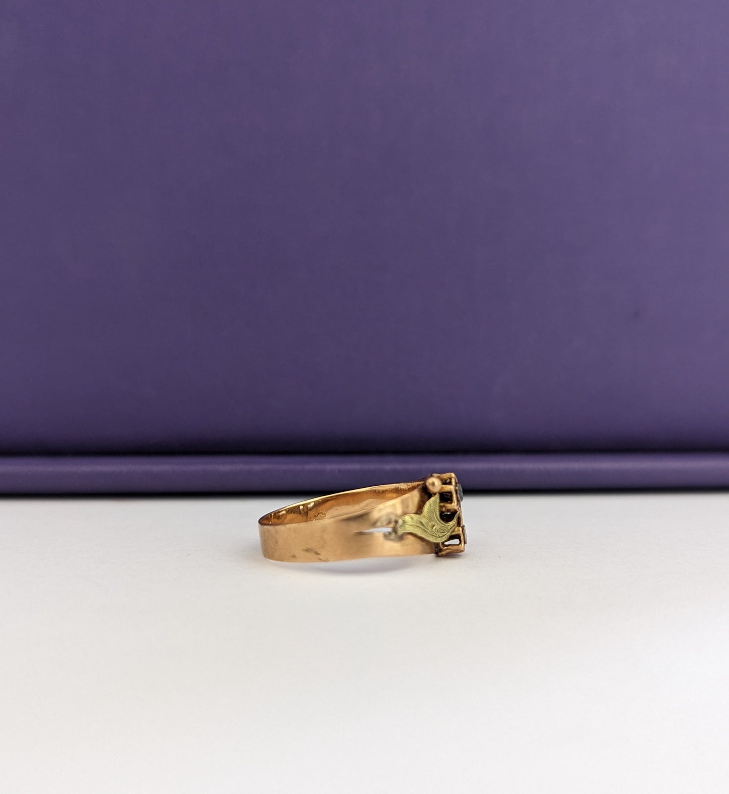 18K Gold Art Nouveau Ring Antique French ring Antique 18K yellow and green gold ring Gift for Her Gold ring gift for wife