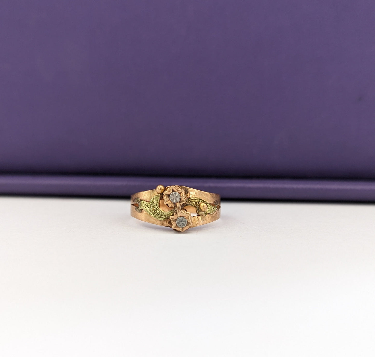 18K Gold Art Nouveau Ring Antique French ring Antique 18K yellow and green gold ring Gift for Her Gold ring gift for wife