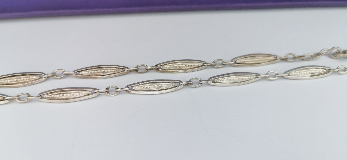 1930s Antique French Art Deco Watch Chain Antique Silver Bracelet Antique french chain gift for Her Vintage silver bracelet