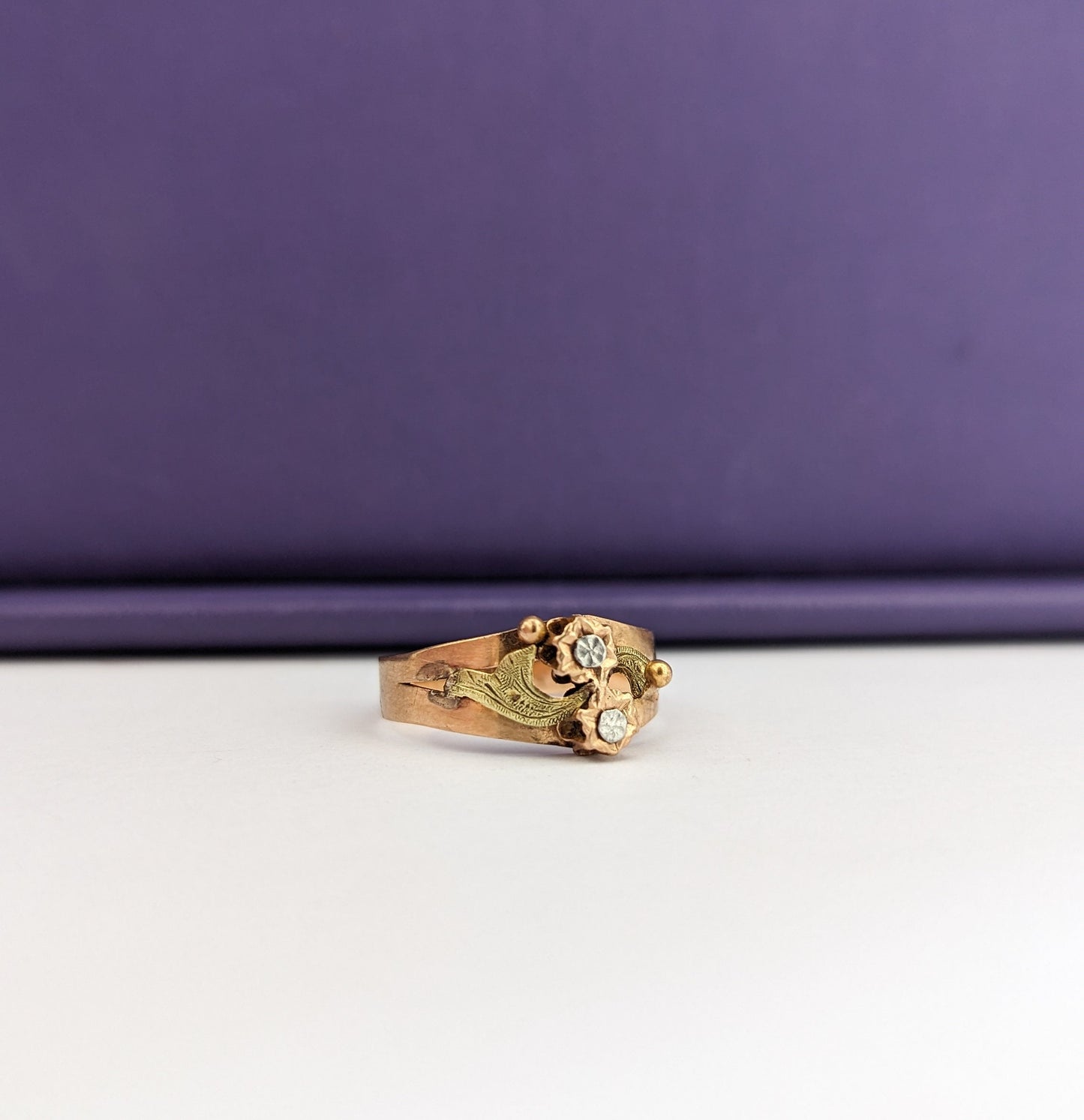 18K Gold Art Nouveau Ring Antique French ring Antique 18K yellow and green gold ring Gift for Her Gold ring gift for wife