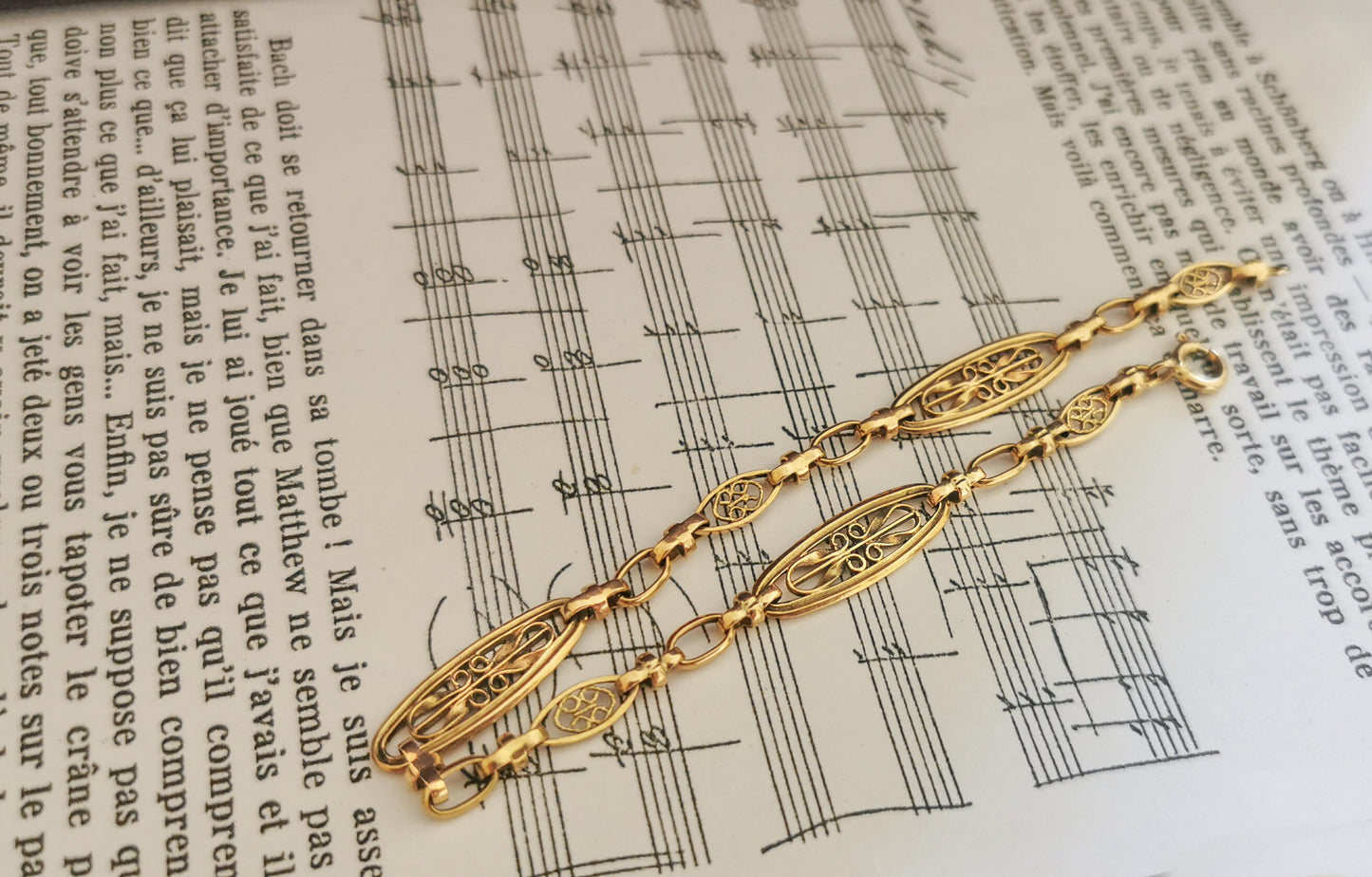 18K Antique Bracelet 18K gold bracelet Edwardian Filigree bracelet Antique bracelet gift for wife 18K bracelet