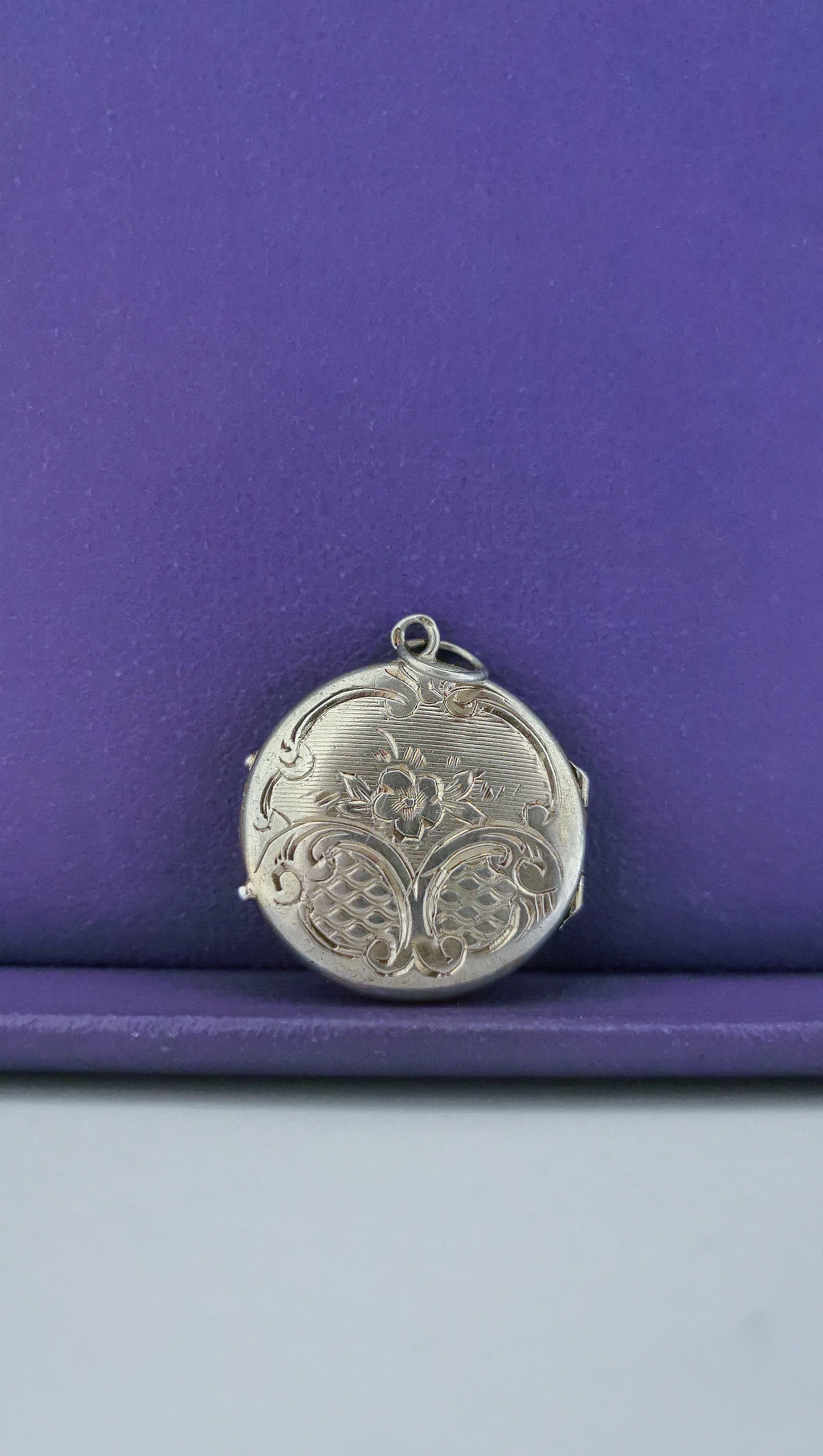 1890s Antique Locket Art Nouveau Silver Photo Holder Locket Gift for Her